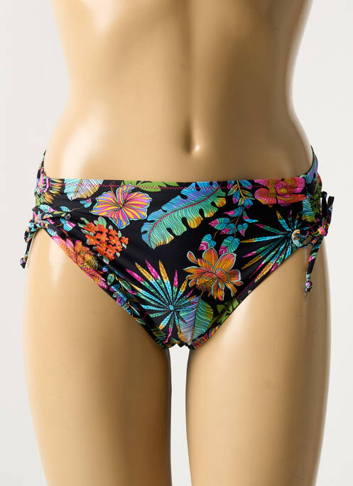 Bas de maillot de bain imprimé fantaisie culotte noir ANTIGEL femme