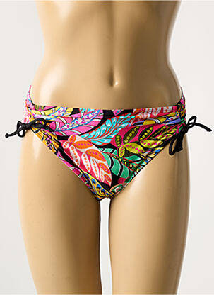 Bas de maillot de bain imprimé fantaisie culotte noir ANTIGEL femme