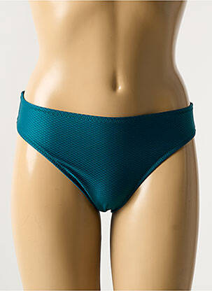 Bas de maillot de bain effet matière satinée culotte vert ANTIGEL femme