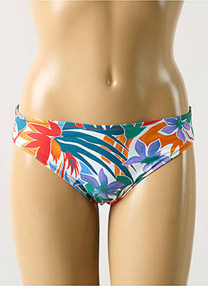 Bas de maillot de bain imprimé tie and dye culotte blanc ANTIGEL femme