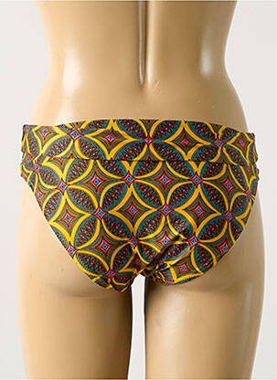 Bas de maillot de bain imprimé fantaisie culotte jaune ANTIGEL femme