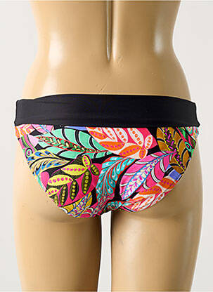 Bas de maillot de bain effet matière satinée culotte noir ANTIGEL femme
