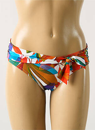 Bas de maillot de bain imprimé fantaisie culotte rouge NICOLE OLIVIER femme
