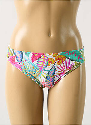 Bas de maillot de bain imprimé tie and dye culotte blanc ANTIGEL femme