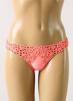 Bas de maillot de bain stretch culotte orange NICOLE OLIVIER femme