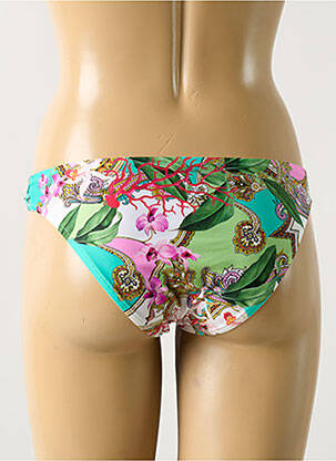 Bas de maillot de bain imprimé fantaisie culotte vert LISE CHARMEL femme