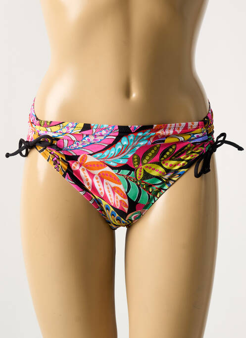 Bas de maillot de bain imprimé fantaisie culotte noir ANTIGEL femme