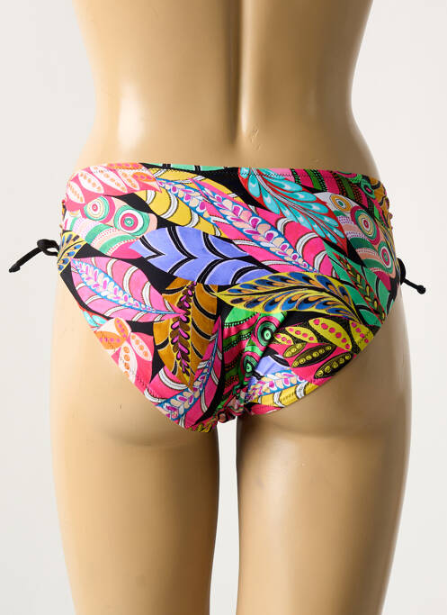 Bas de maillot de bain imprimé fantaisie culotte noir ANTIGEL femme