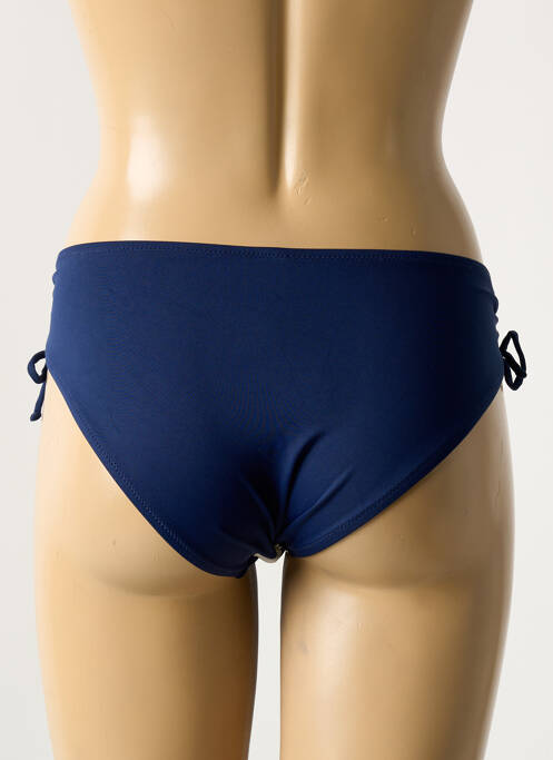 Bas de maillot de bain imprimé rayures culotte bleu ANTIGEL femme