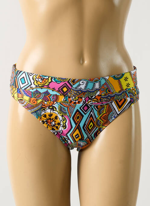 Bas de maillot de bain imprimé fantaisie culotte noir ANTIGEL femme