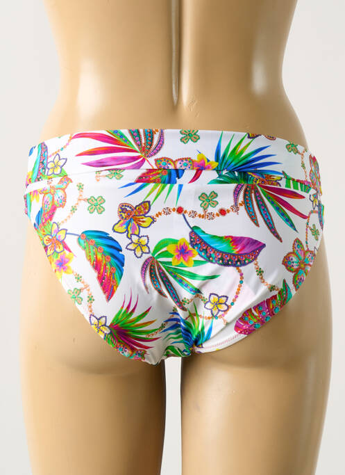 Bas de maillot de bain imprimé tie and dye culotte blanc ANTIGEL femme