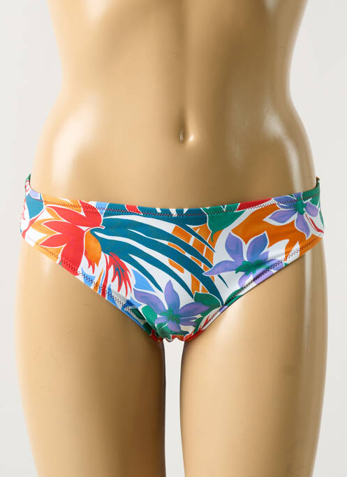 Bas de maillot de bain imprimé tie and dye culotte blanc ANTIGEL femme