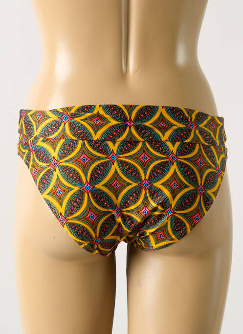 Bas de maillot de bain imprimé fantaisie culotte jaune ANTIGEL femme