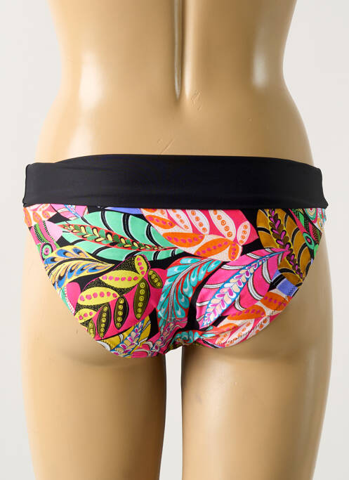 Bas de maillot de bain effet matière satinée culotte noir ANTIGEL femme