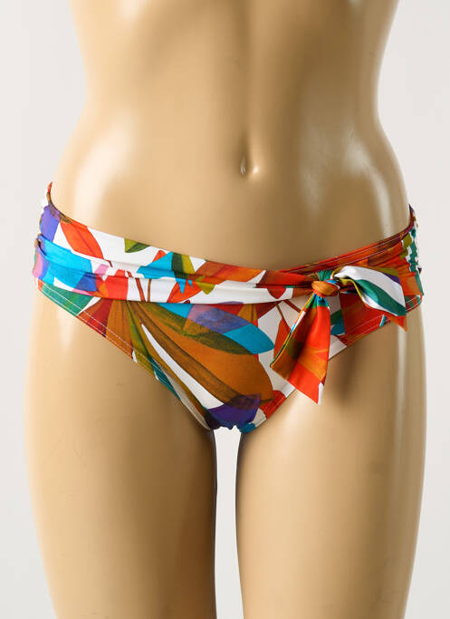 Bas de maillot de bain imprimé fantaisie culotte rouge NICOLE OLIVIER femme