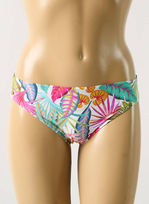 Bas de maillot de bain imprimé tie and dye culotte blanc ANTIGEL femme