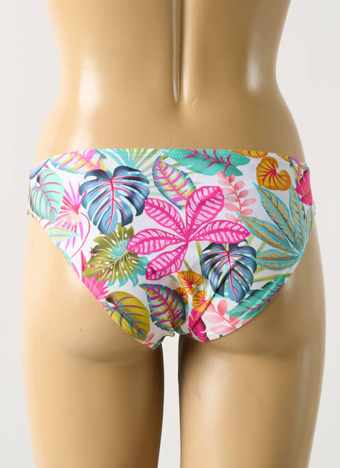 Bas de maillot de bain imprimé tie and dye culotte blanc ANTIGEL femme