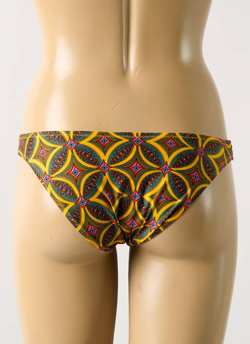 Bas de maillot de bain imprimé fantaisie culotte jaune ANTIGEL femme