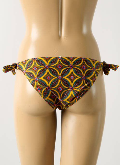 Bas de maillot de bain imprimé fantaisie bikini jaune ANTIGEL femme
