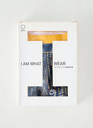 Boxer imprimé fantaisie bleu IMPETUS homme