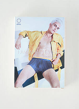 Boxer imprimé fantaisie bleu IMPETUS homme