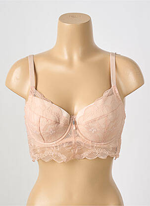 Soutien-gorge broderie haut soutien-gorge moulé rose GORTEKS femme