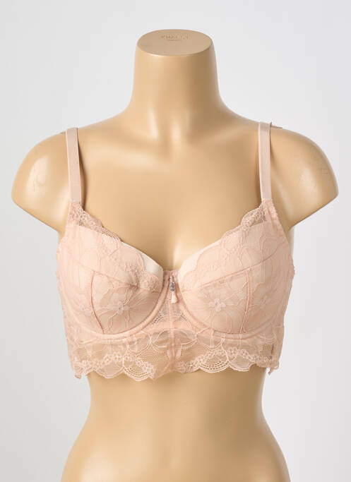 Soutien-gorge broderie haut soutien-gorge moulé rose GORTEKS femme