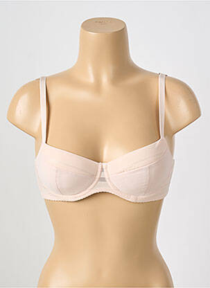 Soutien-gorge effet matière satinée haut soutien-gorge balconnet rose GORTEKS femme
