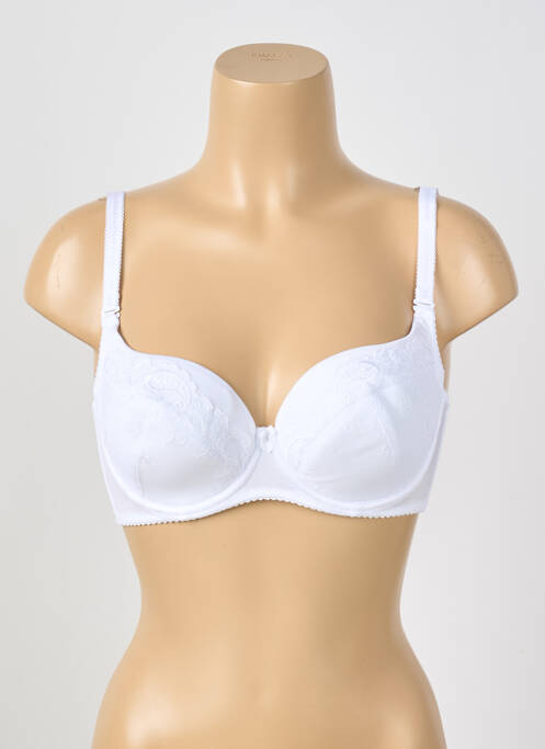 Soutien-gorge broderie haut soutien-gorge emboitant blanc GORTEKS femme