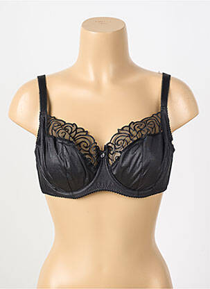 Soutien-gorge effet matière satinée haut soutien-gorge emboitant noir GORTEKS femme