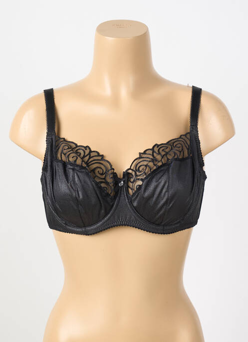 Soutien-gorge effet matière satinée haut soutien-gorge emboitant noir GORTEKS femme