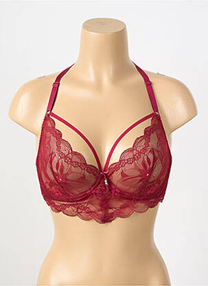 Soutien-gorge légère et transparente haut soutien-gorge emboitant rouge GORTEKS femme