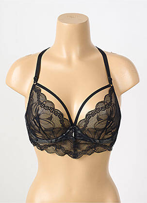 Soutien-gorge légère et transparente haut soutien-gorge emboitant noir GORTEKS femme