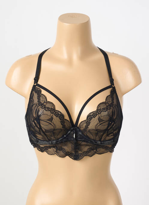Soutien-gorge légère et transparente haut soutien-gorge emboitant noir GORTEKS femme