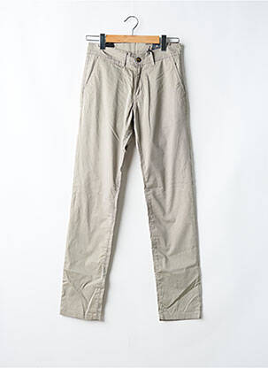 Pantalon chino tissage popeline taille normale beige IMPAQT homme