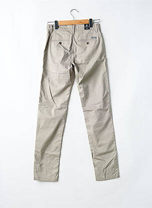 Pantalon chino tissage popeline taille normale beige IMPAQT homme