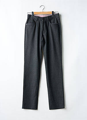 Pantalon droit stretch taille normale gris BRUNO SAINT HILAIRE homme