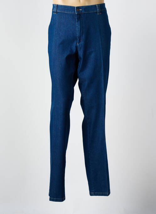 Jeans coupe droite stretch taille normale bleu BRUNO SAINT HILAIRE homme