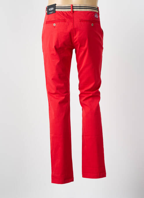 Pantalon chino stretch taille normale rouge DELAHAYE homme