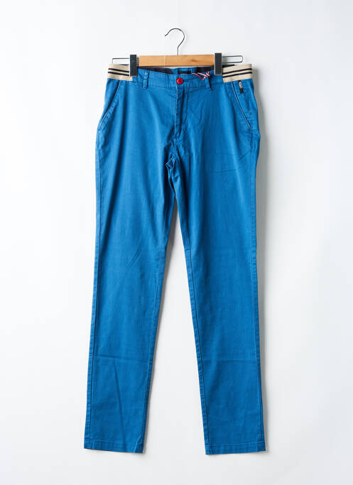 Pantalon chino stretch taille normale bleu DELAHAYE homme