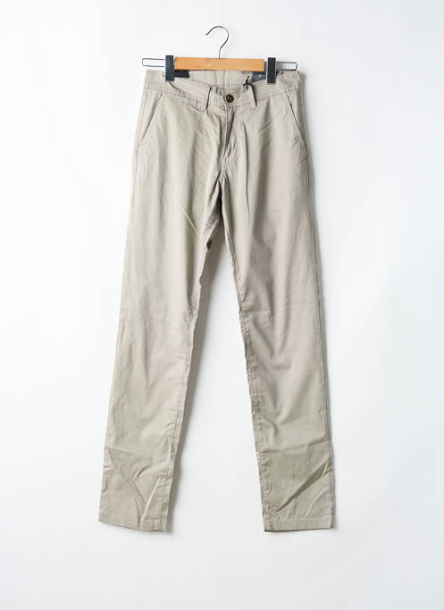 Pantalon chino tissage popeline taille normale beige IMPAQT homme