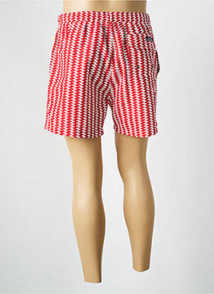 Short de bain imprimé fantaisie rouge RE DEL MARE homme