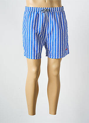 Short de bain imprimé fantaisie bleu RE DEL MARE homme