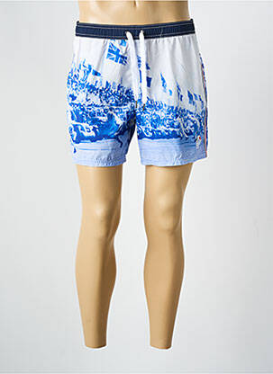 Short de bain imprimé fantaisie bleu DELAHAYE homme