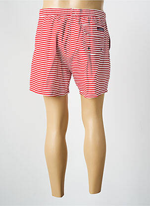 Short de bain imprimé fantaisie rouge RE DEL MARE homme