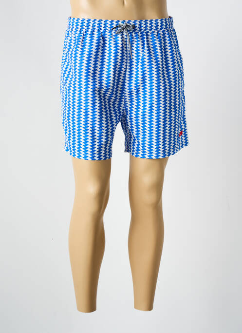 Short de bain imprimé fantaisie bleu RE DEL MARE homme