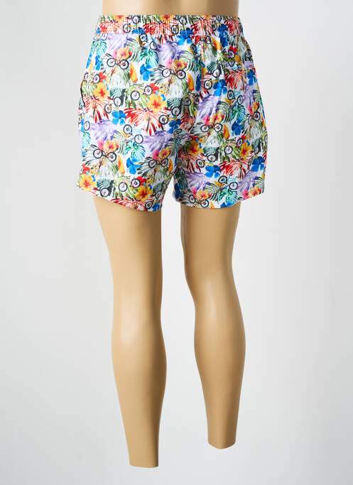 Short de bain imprimé fantaisie blanc R2 AMSTERDAM homme