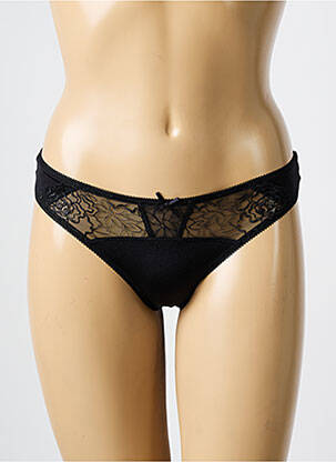 Tanga noir GORTEKS pour femme
