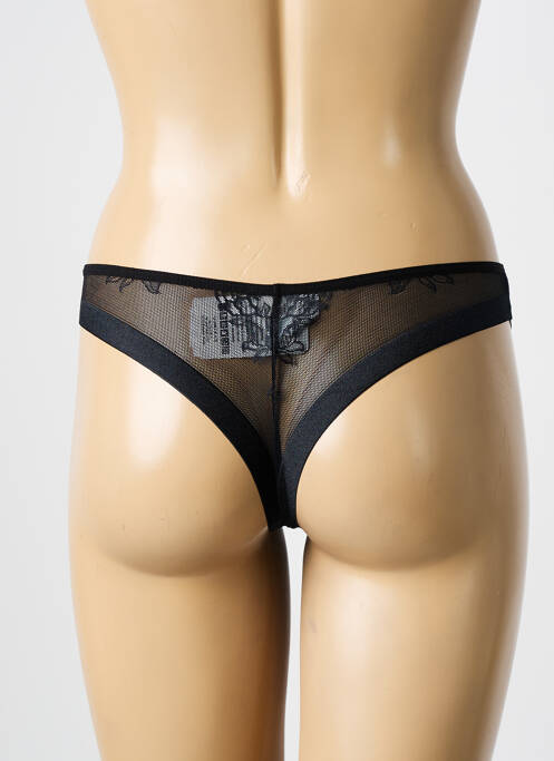Tanga tanga noir GORTEKS femme