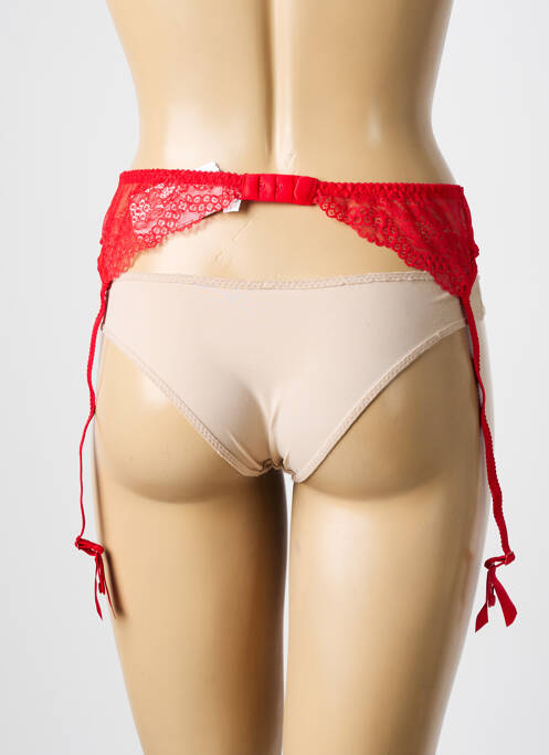 Guêpière/porte-jarretelle fermeture agrafe rouge GORTEKS femme